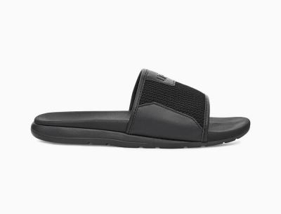 UGG Xavier HyperWeave Mens Slides Black - AU 704AQ
